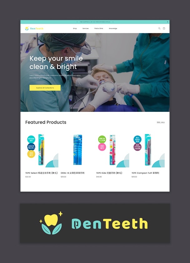 Dental Product Website Design